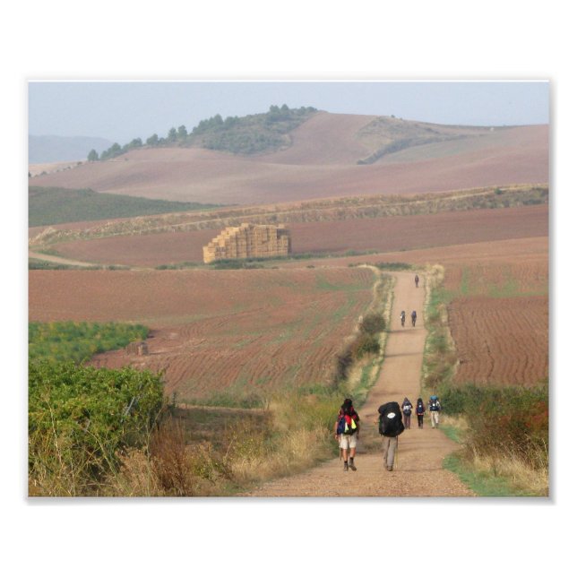 Foto Peregrinos Caminando impresión 8x10 (Frente)