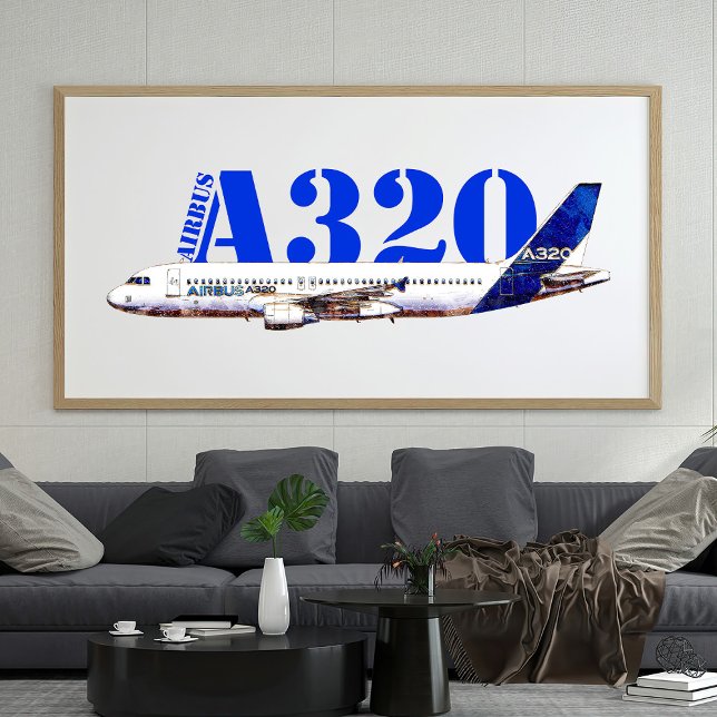 Foto Perfil de dibujo de la acuarela del Airbus A320 (Subido por el creador)