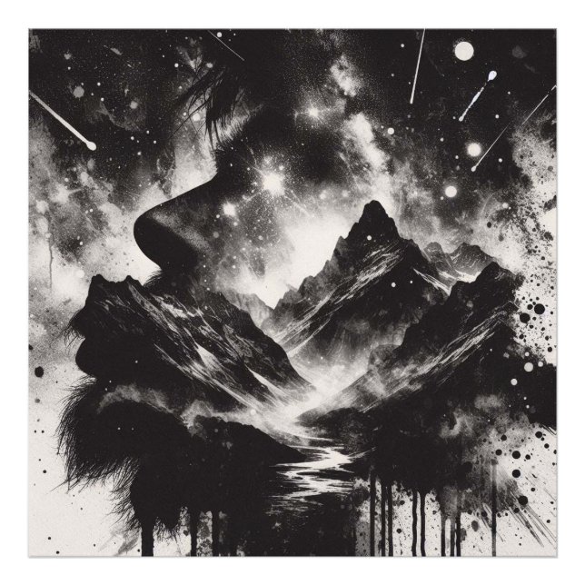 Foto Perfil de hombre de doble exposición con casquillo (Frente)