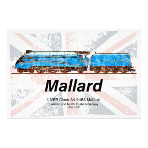 Foto Perfil de locomotora de mallard LNER clase A4 con