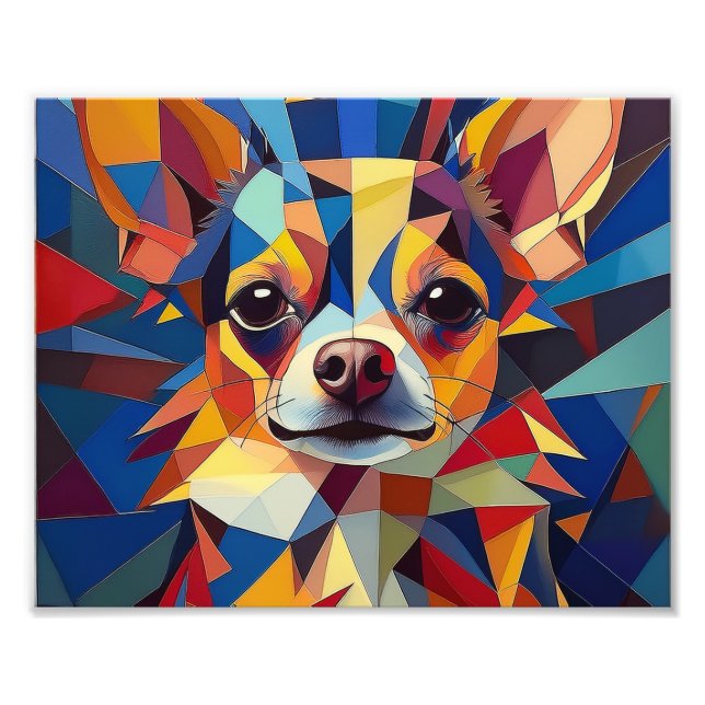 Foto Perro cubista de IA (Frente)