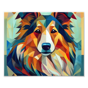 Foto Perro cubista de IA