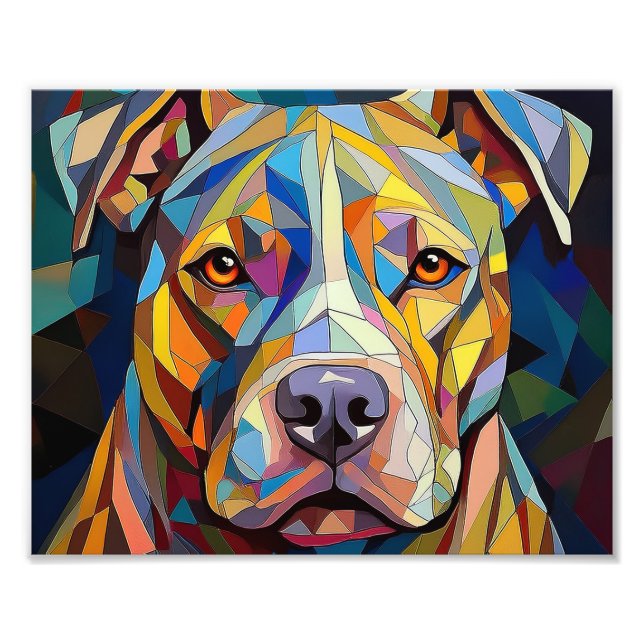 Foto Perro cubista de IA (Frente)