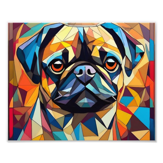 Foto Perro cubista de IA (Frente)
