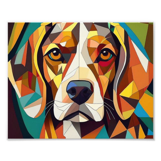 Foto Perro cubista de IA (Frente)