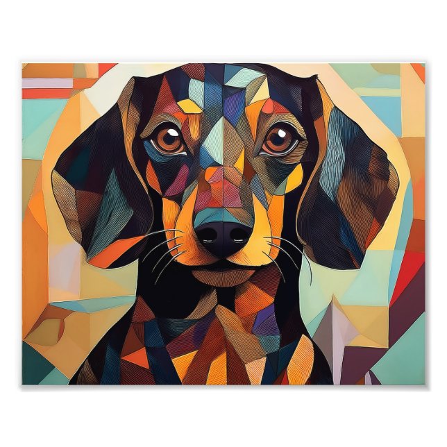 Foto Perro cubista de IA (Frente)