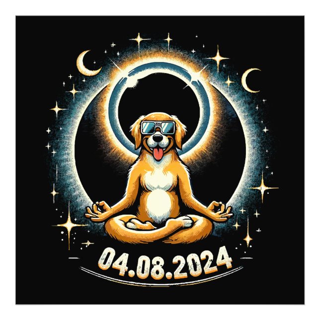 Foto Perro del eclipse solar de 2024 (Frente)