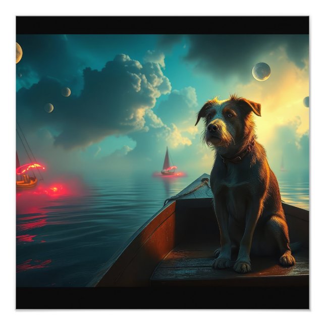 Foto Perro en barco (Frente)
