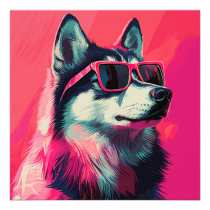 Foto Perro lindo Siberian Husky con gafas de sol