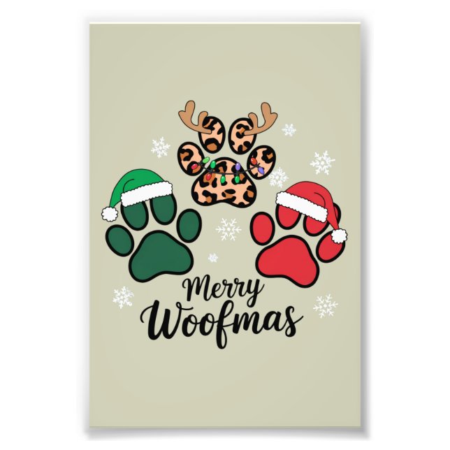 Foto Perro Mamá Navidades Merry Woofmas Perro Lover Xma (Frente)