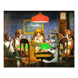Foto Perros jugando al póquer