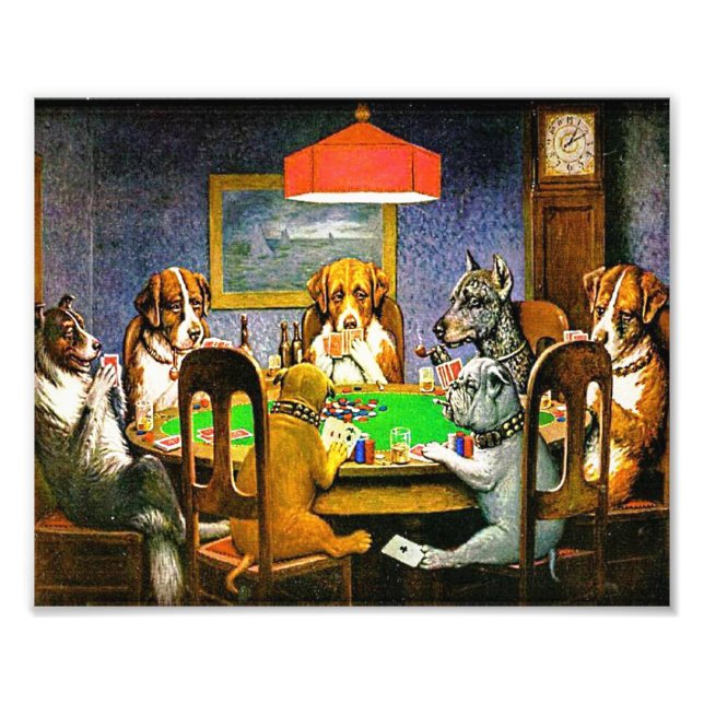 Foto Perros jugando al póquer (Frente)