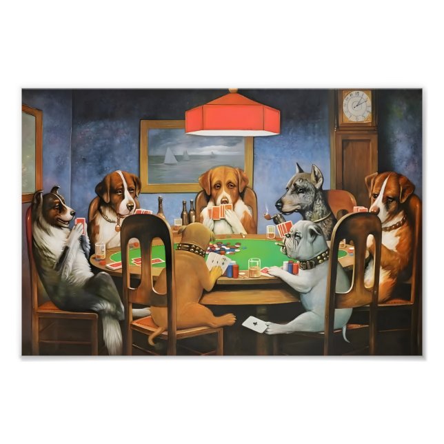 Foto Perros jugando póquer de Cassius Marcellus Coolidg (Frente)