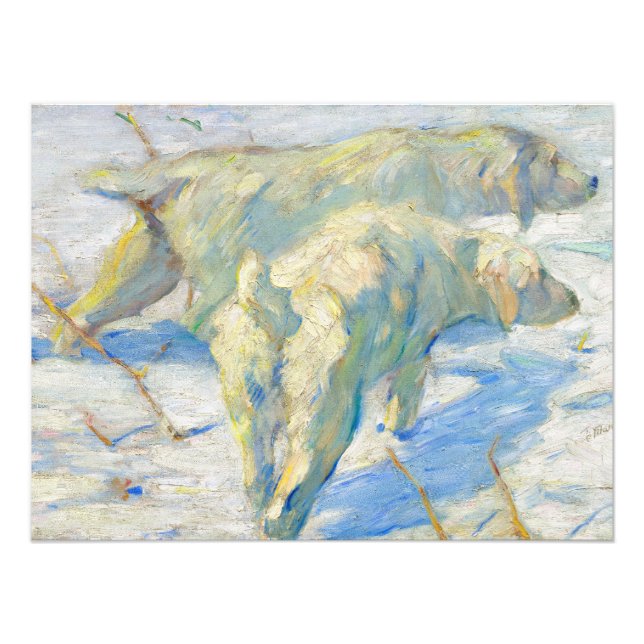 Foto Perros siberianos en la nieve de Franz Marc (Frente)