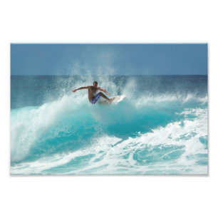 Foto Persona que practica surf en una impresión grande