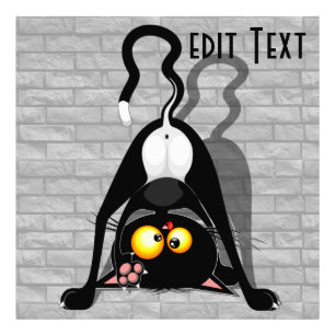 Foto Personaje de dibujos animados divertido gato al re