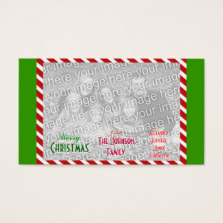 Foto personal de la familia de navidad de Feliz