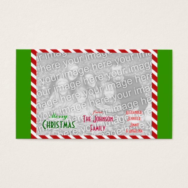 Foto personal de la familia de navidad de Feliz (Frente)