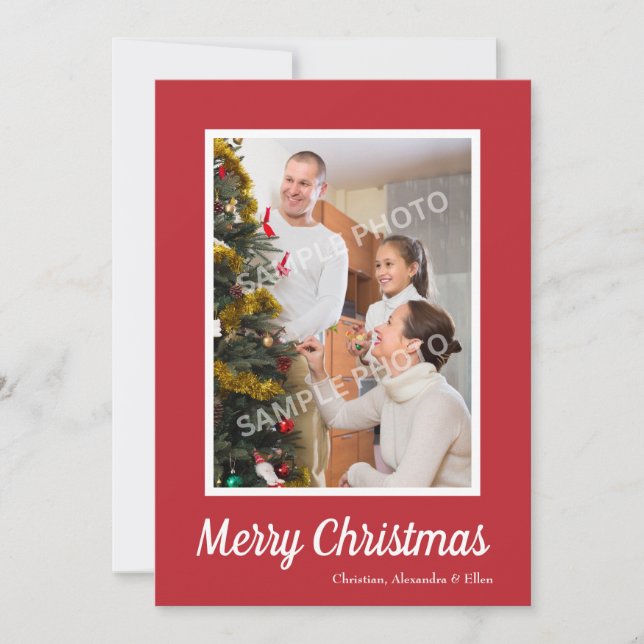 Foto personalizable de Feliz Navidad (Anverso)