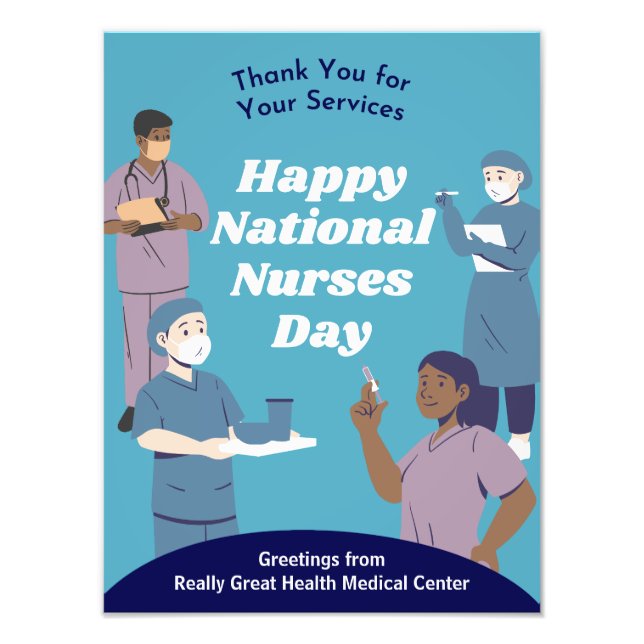 Foto Personalizable del Día Nacional de Enfermeras (Frente)