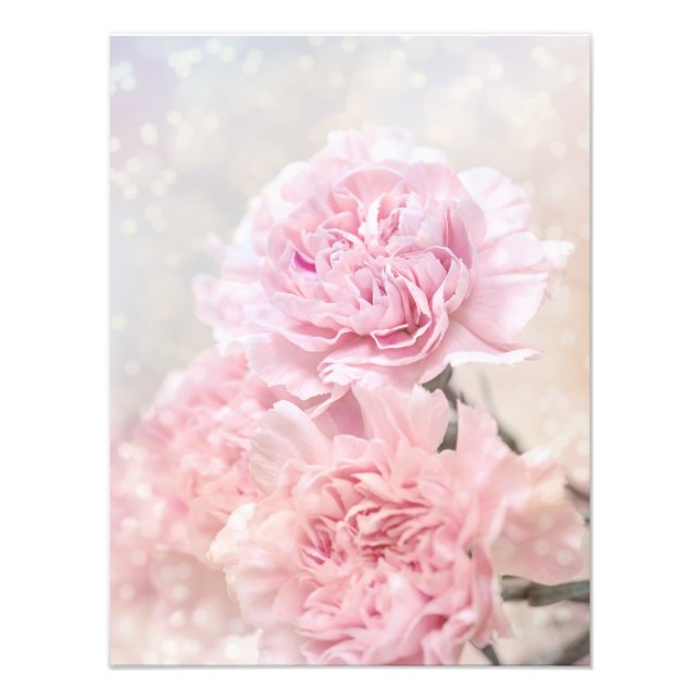 Foto Personalizable Dreamtic Romantic Pink Carnations (Frente)