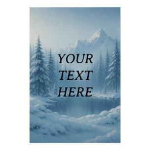 Foto Personalizable Winter Wonderland Scene - Tranquil 