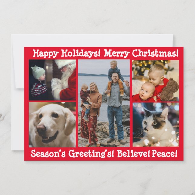 Foto personalizada 5 Cinco Feliz Navidad (Anverso)