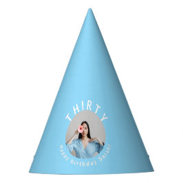 Foto personalizada Azul 30 Gorra Fiesta de cumplea