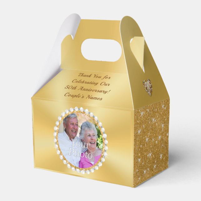 Foto personalizada, cajas de favores de 50 años (Front Side)