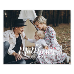 Foto personalizada con apellido y año de fundación