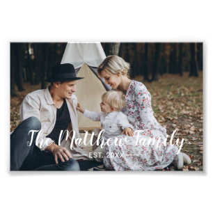 Foto personalizada con apellido y año de fundación