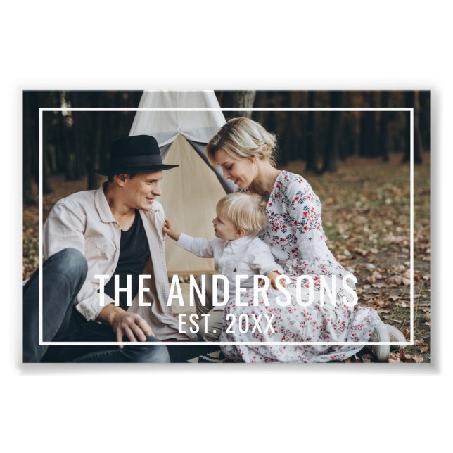 Foto personalizada con apellido y año de fundación (Frente)