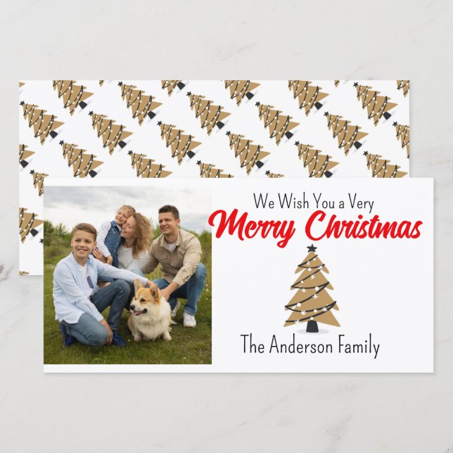 Foto personalizada con árboles de Navidad   (Anverso / Reverso)