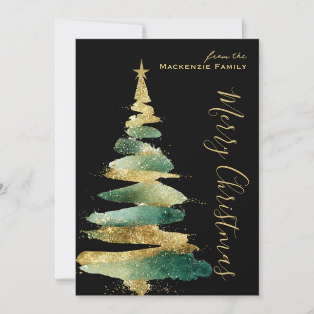 Foto personalizada de árbol de Navidad moderno abs (Anverso)