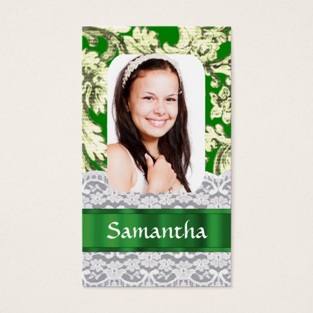 Foto personalizada de encaje verde (Frente)