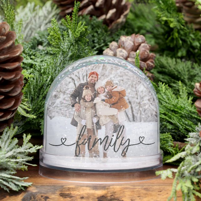 Foto personalizada de Family Love Hearts (Invierno)