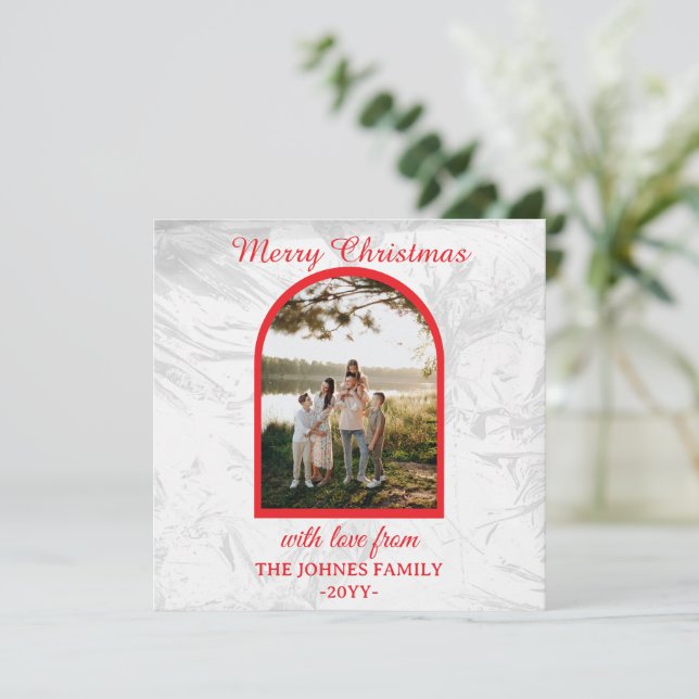 Foto personalizada de Feliz Navidad (Anverso de pie)