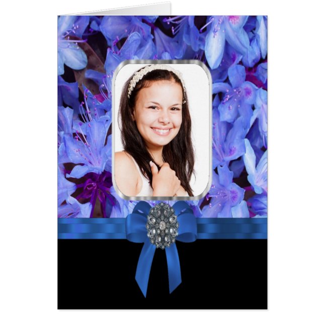 Foto personalizada de flor azul (Frente)