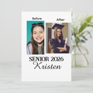 Foto personalizada de graduación antes y después