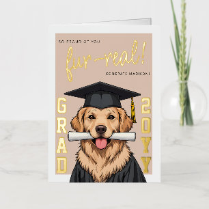 Foto personalizada de graduación de adorable retri