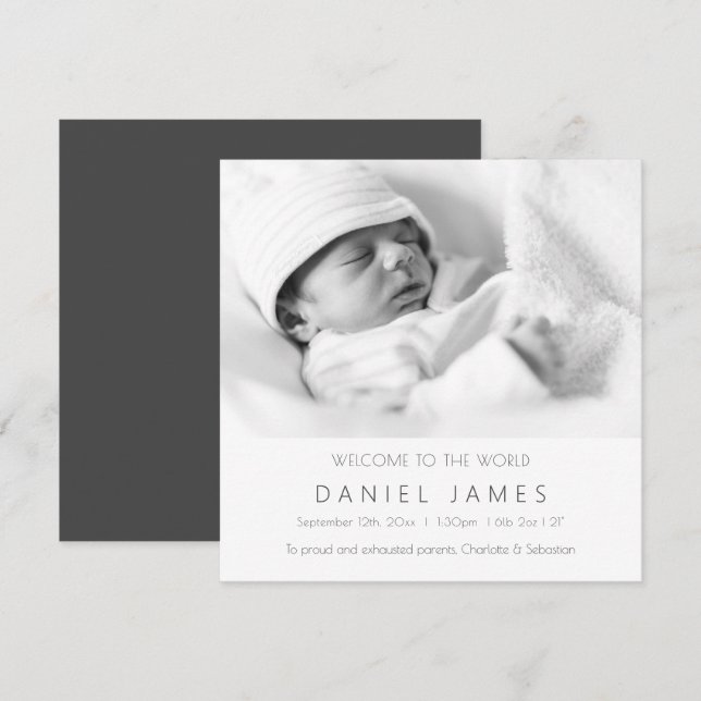 Foto personalizada de Invitación infantil moderna (Anverso / Reverso)
