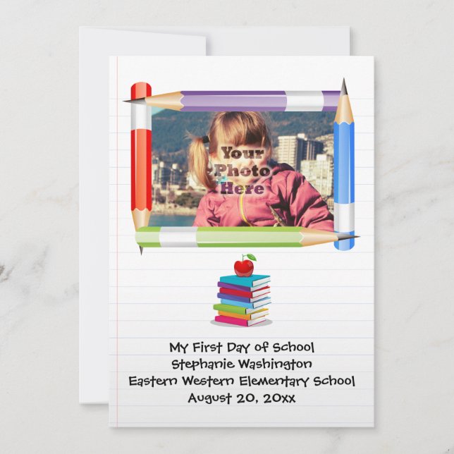 Foto personalizada de la escuela infantil (Anverso)