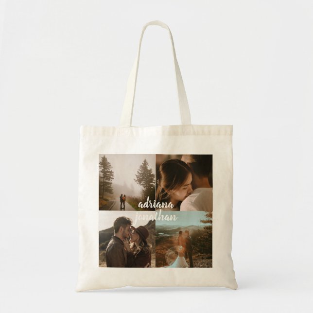 Foto personalizada de las parejas en la bolsa de l (Frente)