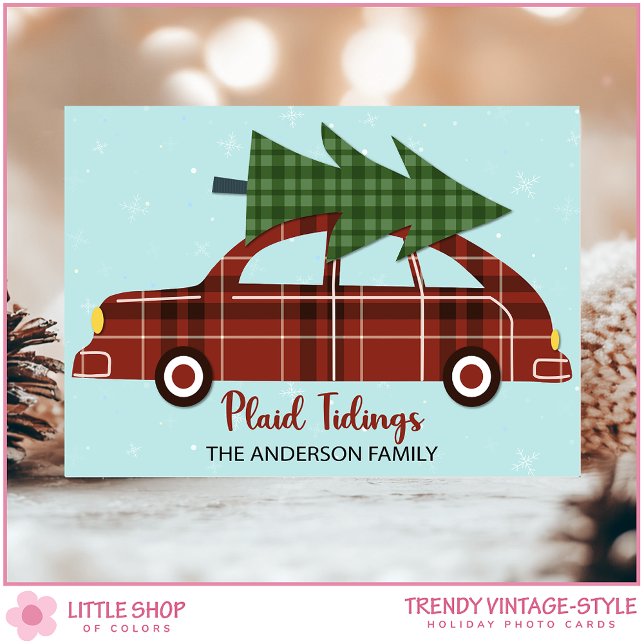 Foto personalizada de Navidad con coche vintage de (Subido por el creador)