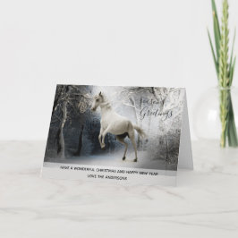 Foto personalizada de navidad de nieve en caballos