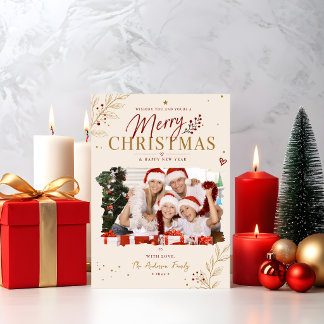 Foto personalizada de Navidad elegante y alegre