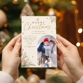 Foto personalizada de Navidad elegante y vintage