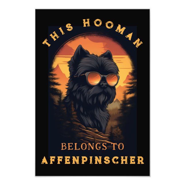 Foto personalizada de padre de perro affenpinscher (Frente)