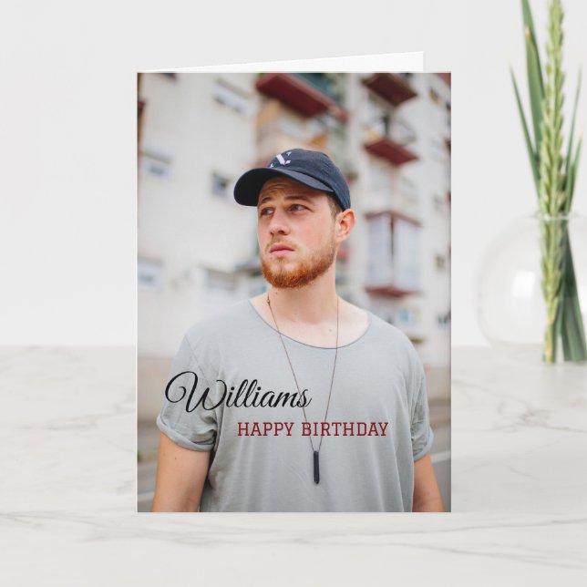 Foto personalizada de tarjeta de cumpleaños feliz (Anverso)