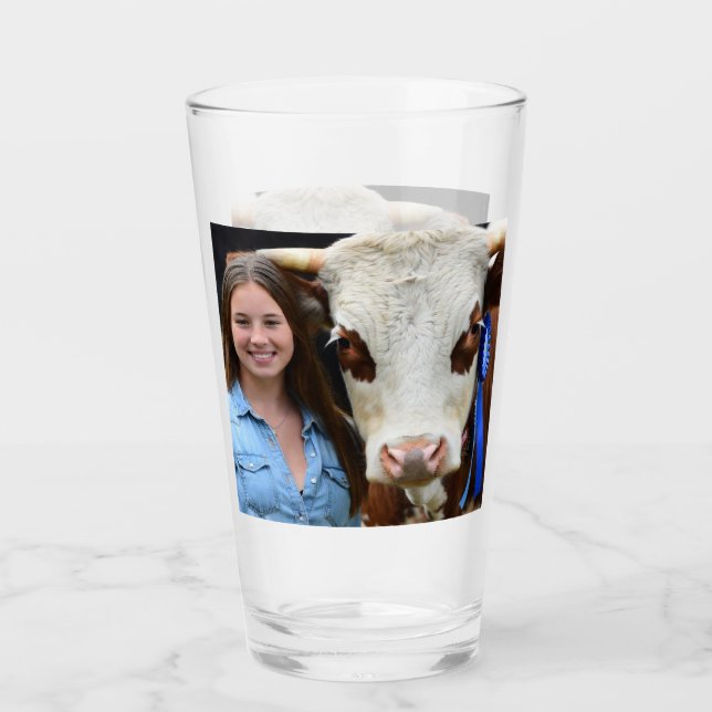 Foto personalizada de vaca de exposición ganadera (Anverso)